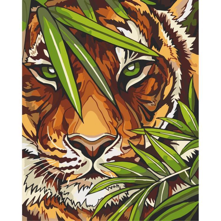 Картина за номерами ART CRAFT Тигр-мисливець 40х50 см