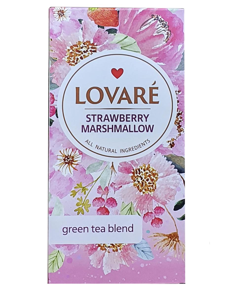 Чай зеленый Lovare Клубничный зефир байховый с ягодами/лепестками цветов и ароматом земляники 24 пакетика 1,5 г (56419) - фото 3 Чай зеленый Lovare Клубничный зефир байховый с ягодами/лепестками цветов и ароматом земляники 24 пакетика 1,5 г (56419) - фото 3