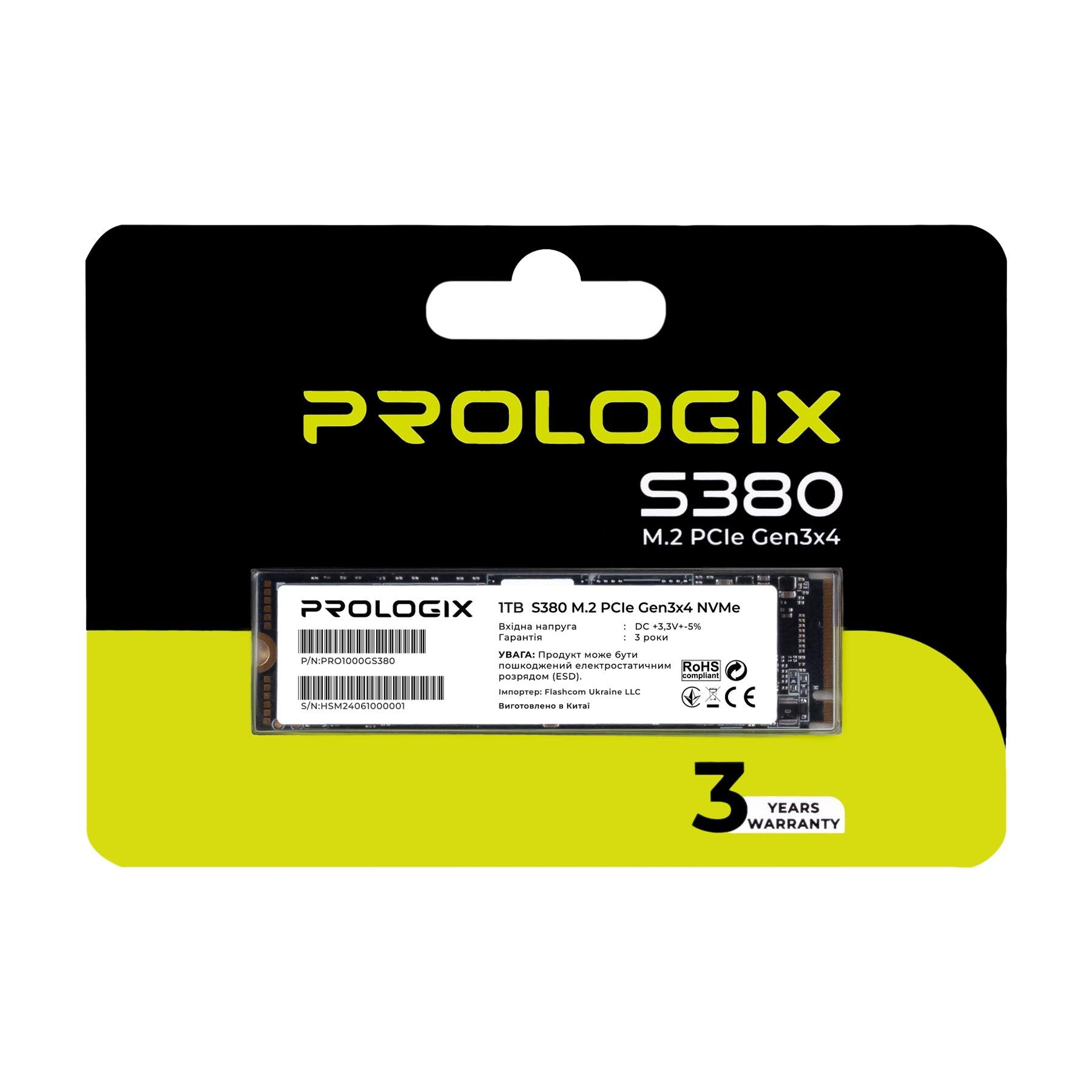 SSD-диск PrologiX S380 512 Гб M.2 2280 PCIe 3.0 x4 NVMe (PRO512GS380) - фото 2