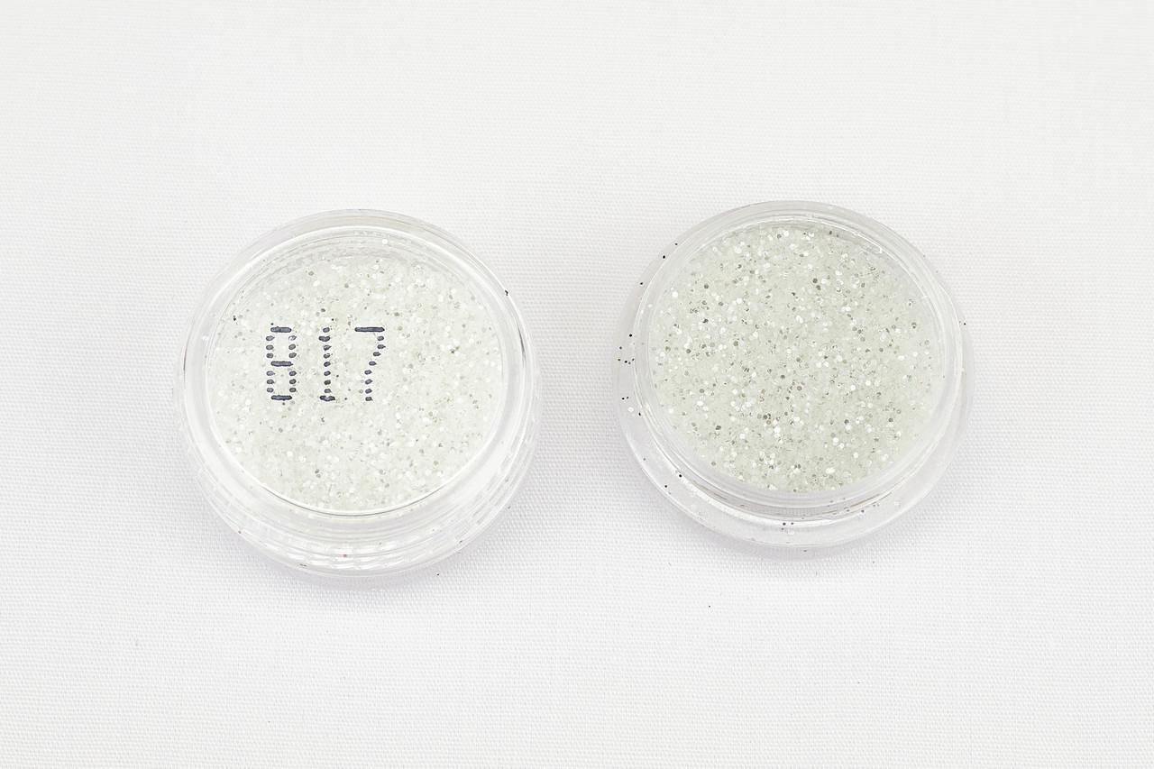 Глітер 817 0,4 мм 1/64 2 мл Сріблястий яскравий (078171) - фото 2