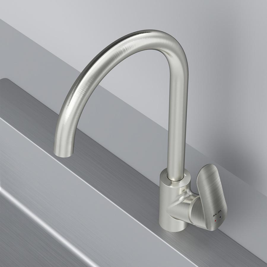 Смеситель для кухни AM.PM Like F80E07111 однорычажный Сатин (130302) - фото 6 Смеситель для кухни AM.PM Like F80E07111 однорычажный Сатин (130302) - фото 6