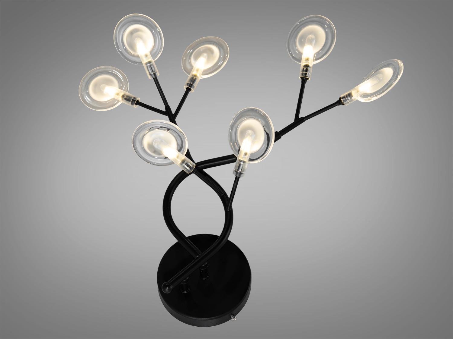 Светильник настенный Светлячок 7 ламп Черный/Прозрачный (B887-7C BK)