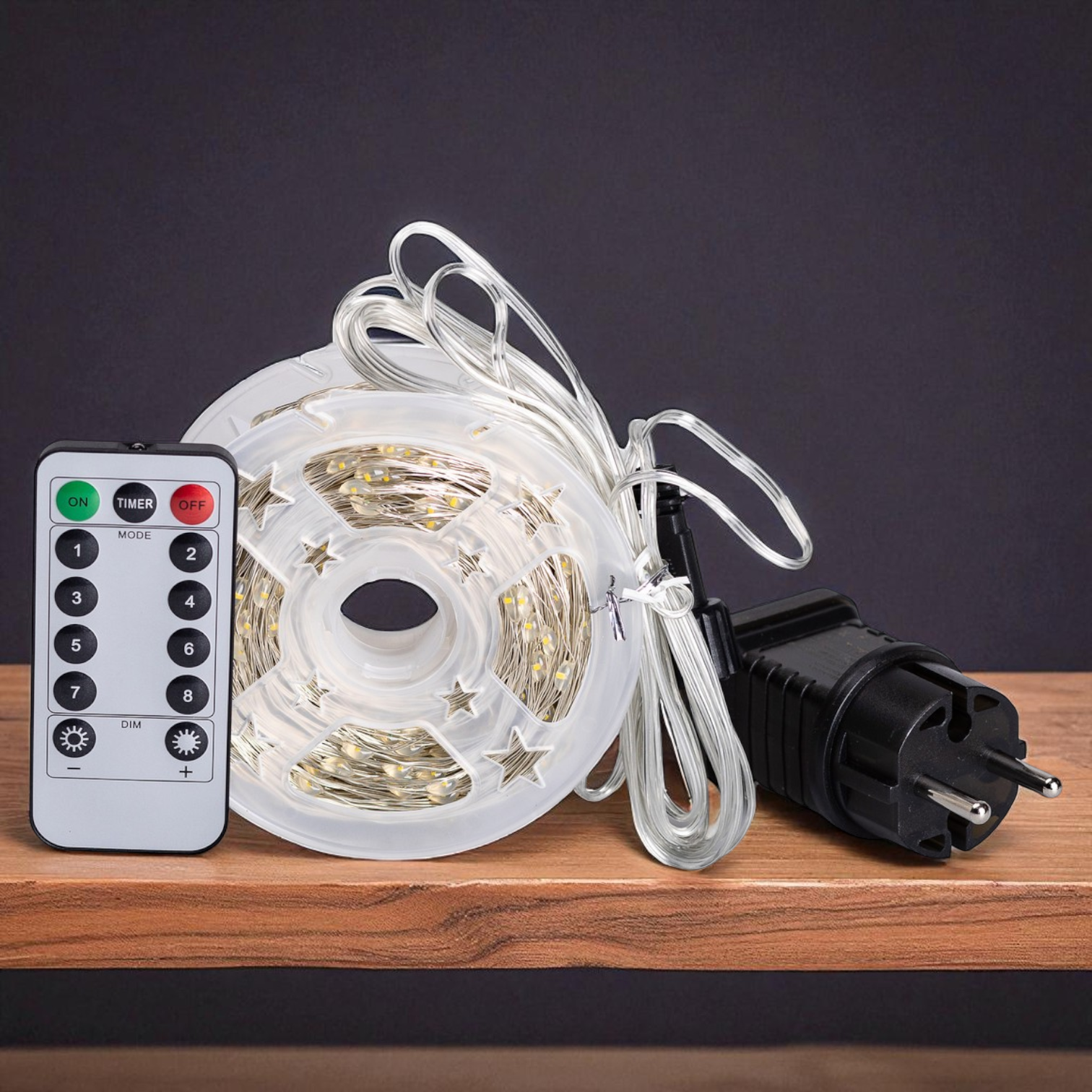 Гирлянда нить сетевая светодиодная Роса с пультом 8 режимов 100 м 1000 LED светодиодов Белый (1000L100MWW)