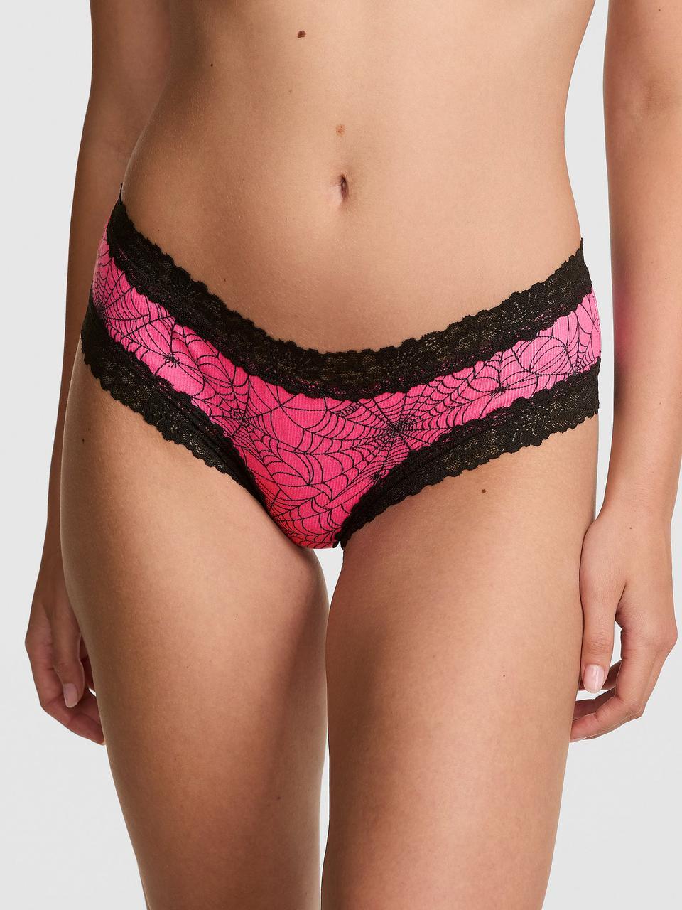 Трусики женские Victoria Secret Wink Lace-Trim Cheeky M Розовый (2789326801)
