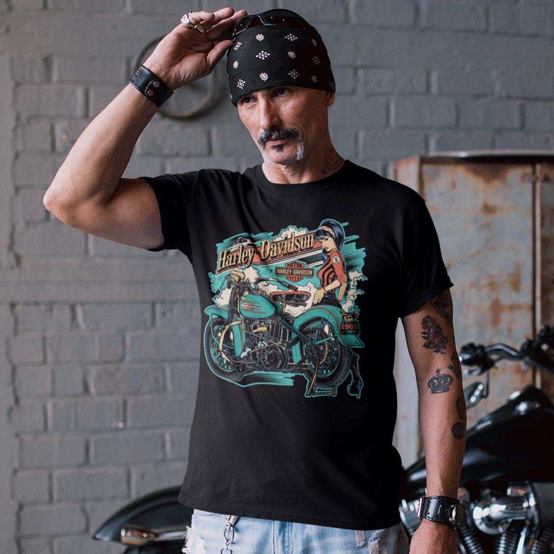 Футболка унисекс Harley Davidson 1903 Vintage 3XL Черный (00000011343)