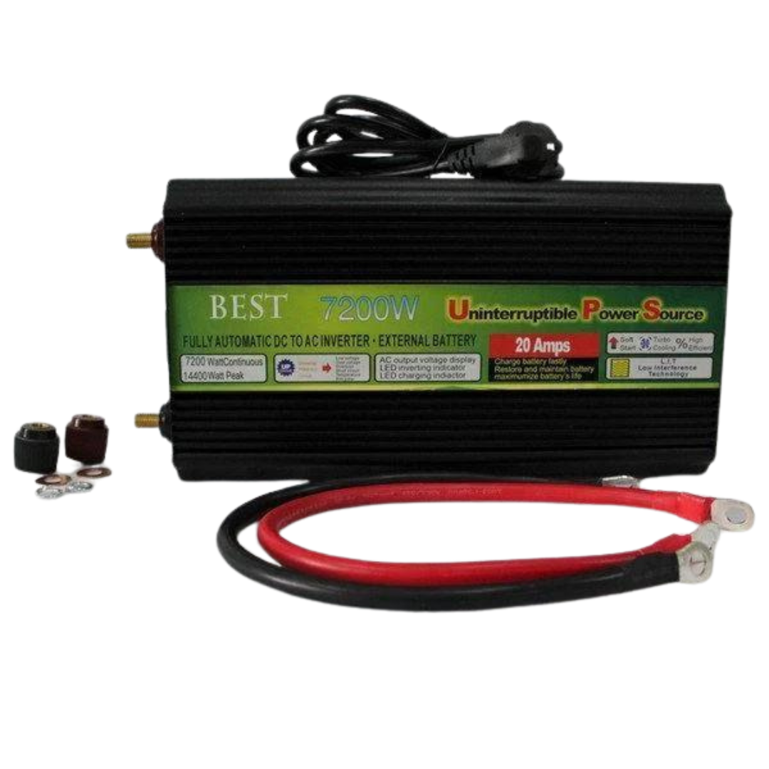 Автомобильный инвертор WimpeX WX-7200WА UPS с зарядкой и функцией бесперебойника 7200 Вт 12V-220V (18164850) - фото 1 Автомобильный инвертор WimpeX WX-7200WА UPS с зарядкой и функцией бесперебойника 7200 Вт 12V-220V (18164850) - фото 1