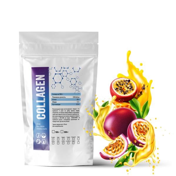 Коллаген гидролизованный в порошке Маракуйя на 10 порций 100 г (21-125-kg-m100)