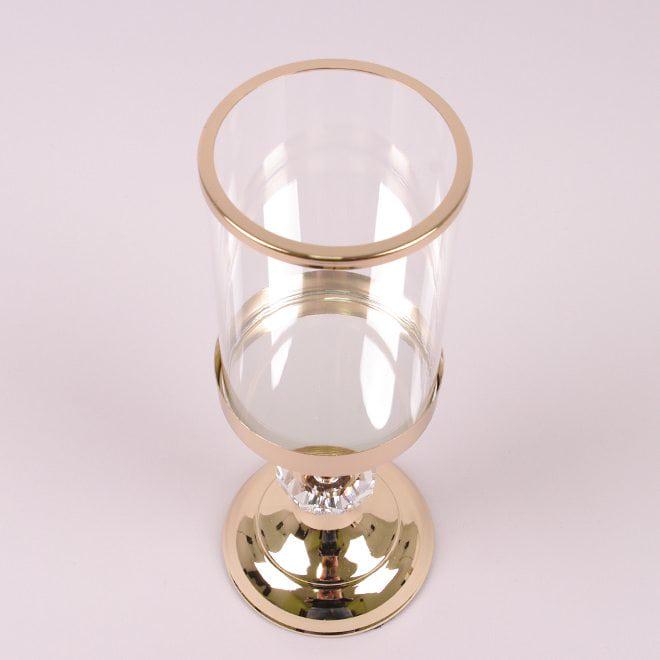 Підсвічник металевий Flora 33 см Золотий (36724) - фото 4 Підсвічник металевий Flora 33 см Золотий (36724) - фото 4