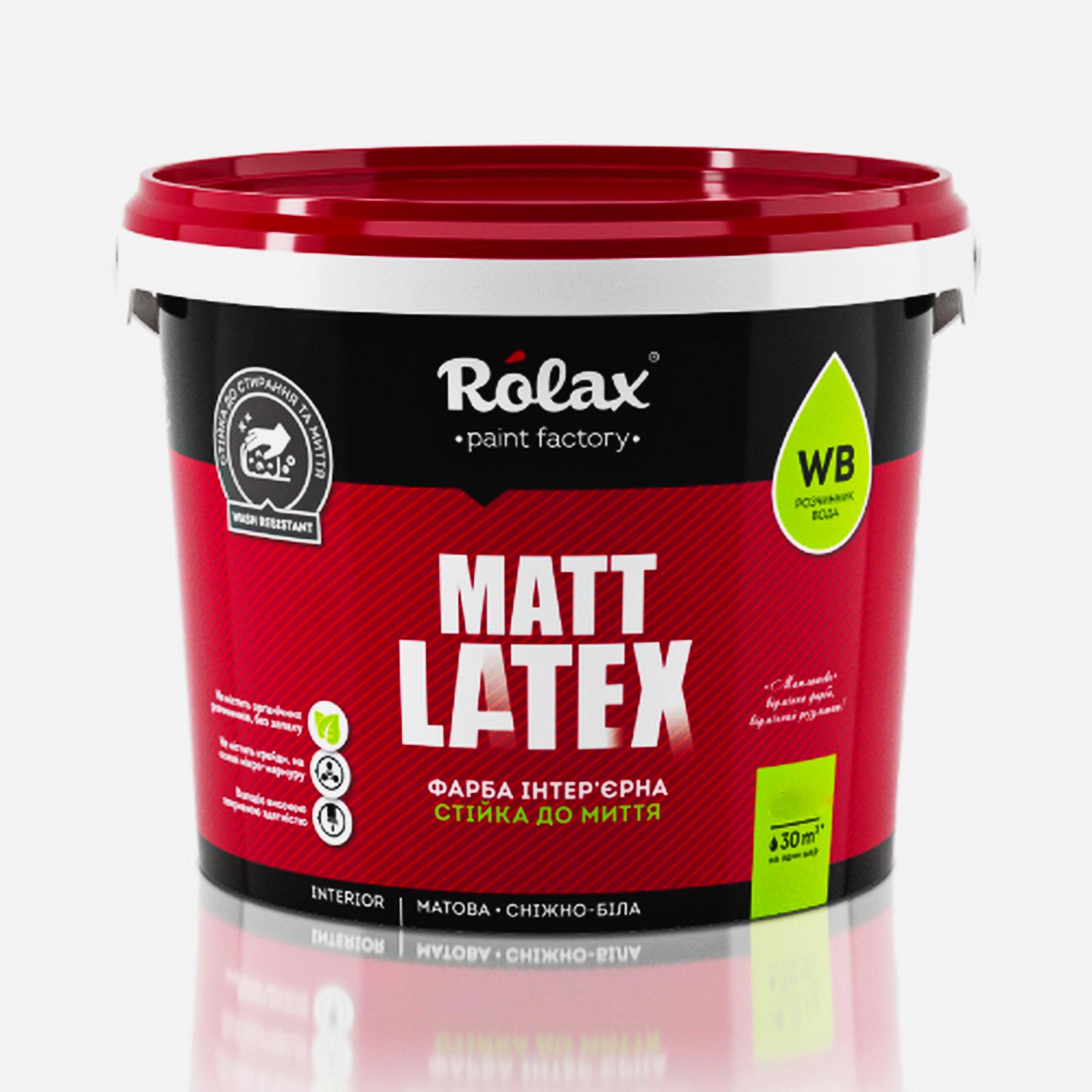 Краска интерьерная акриловая Rolax Mattlatex 14 кг (18131565)