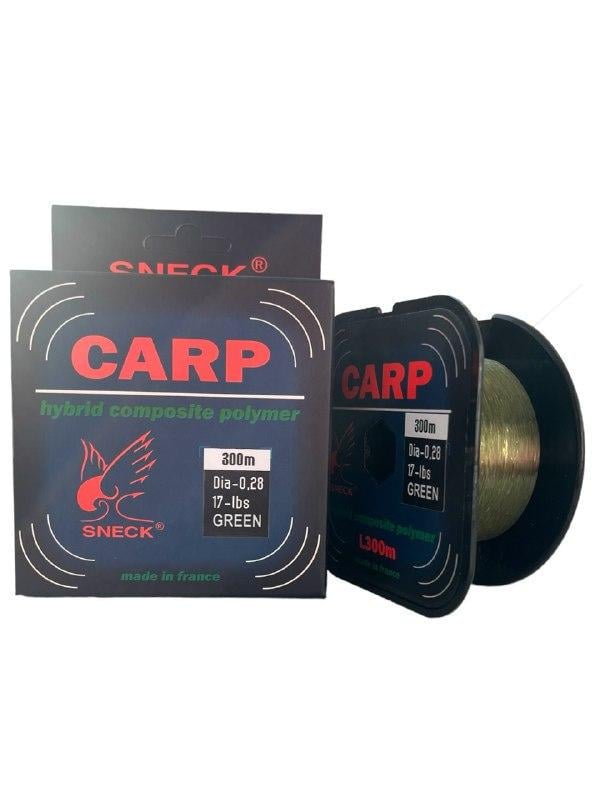 Леска карповая Sneck 0,28 мм 300 м Зеленый (2272850760)