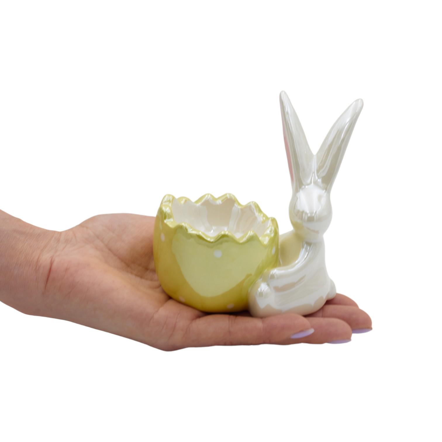 Подставка для яйца Зайка перламутр (01_P0202021278) - фото 5 Подставка для яйца Зайка перламутр (01_P0202021278) - фото 5