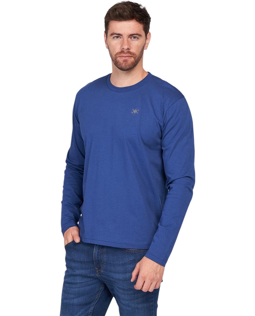 Футболка с длинным рукавом мужская Kenvelo 10106093.N12 XXL Синий (5942723004079)