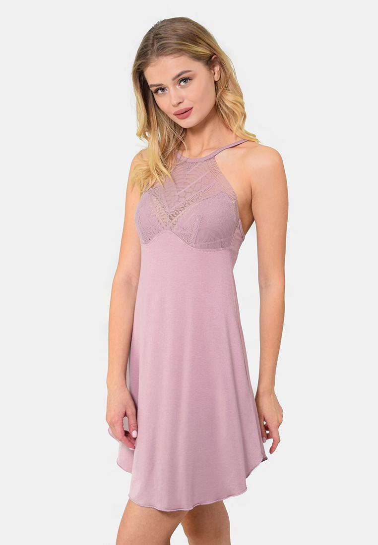 Женская ночная рубашка N.EL 1239-92-1 S Лиловый
