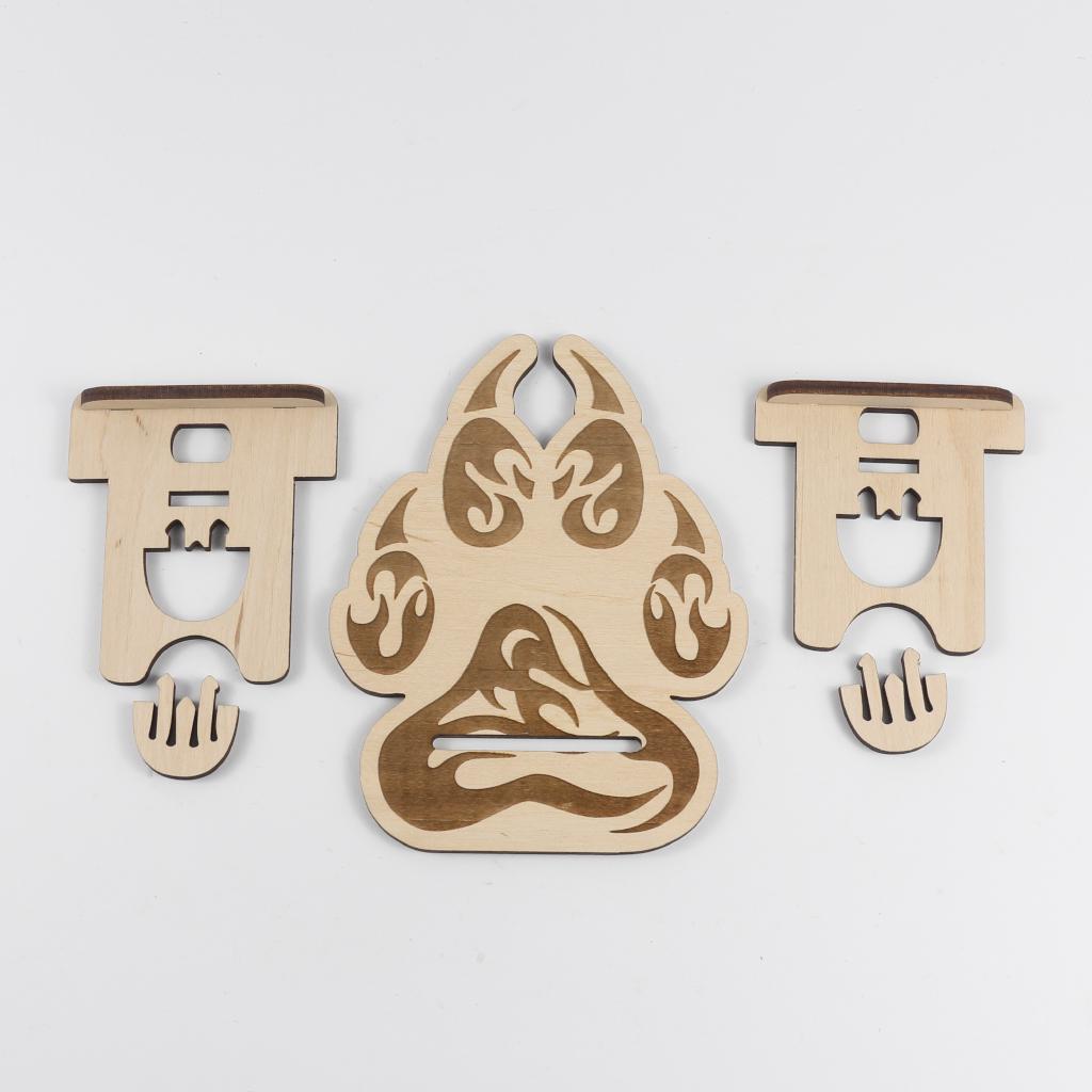 Підставка-тримач для телефону з дерева лапка тигреняти (110 (03020113) - фото 2 Підставка-тримач для телефону з дерева лапка тигреняти (110 (03020113) - фото 2