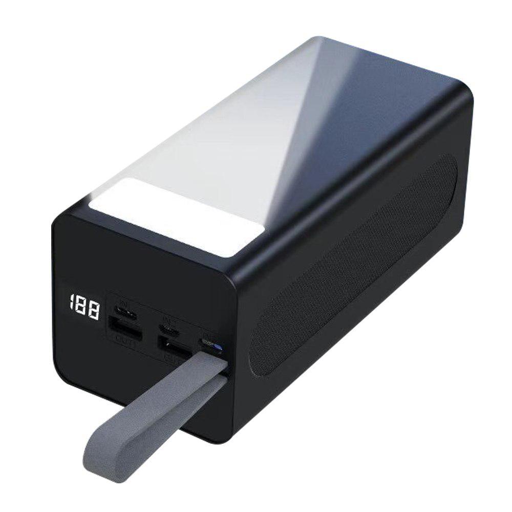 Повербанк Kamry 50000 mAh с индикатором заряда и фонариком 2хUSB MicroUSB/Lightning/Type-C Черный (66c53162)
