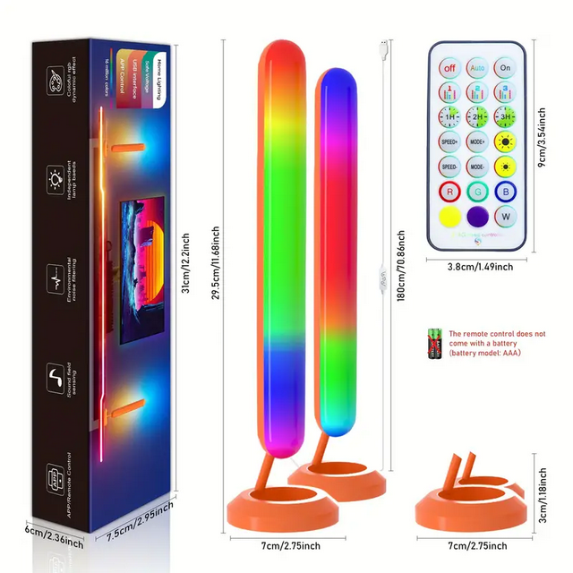 Панелі світлодіодні розумні RGB 2 шт управління з пульта та телефону (SKS-JZ-17) - фото 4 Панелі світлодіодні розумні RGB 2 шт управління з пульта та телефону (SKS-JZ-17) - фото 4