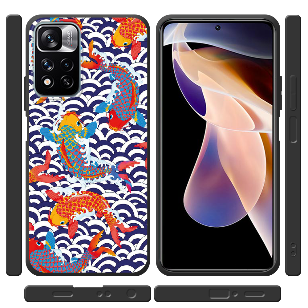 Чохол BoxFace Xiaomi Redmi Note 11 Pro Plus 5G Koi Fish Чорний силікон (44441-up2477-44442) - фото 2