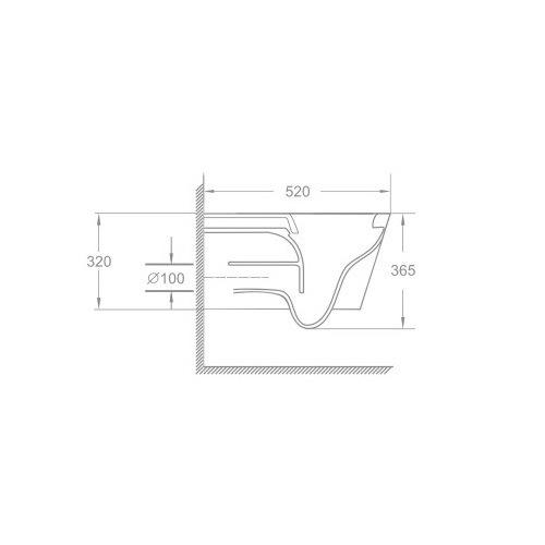 Унітаз підвісний Imprese Blatna c06801303 безобідковий із сидінням з мікроліфтом (234988) - фото 3