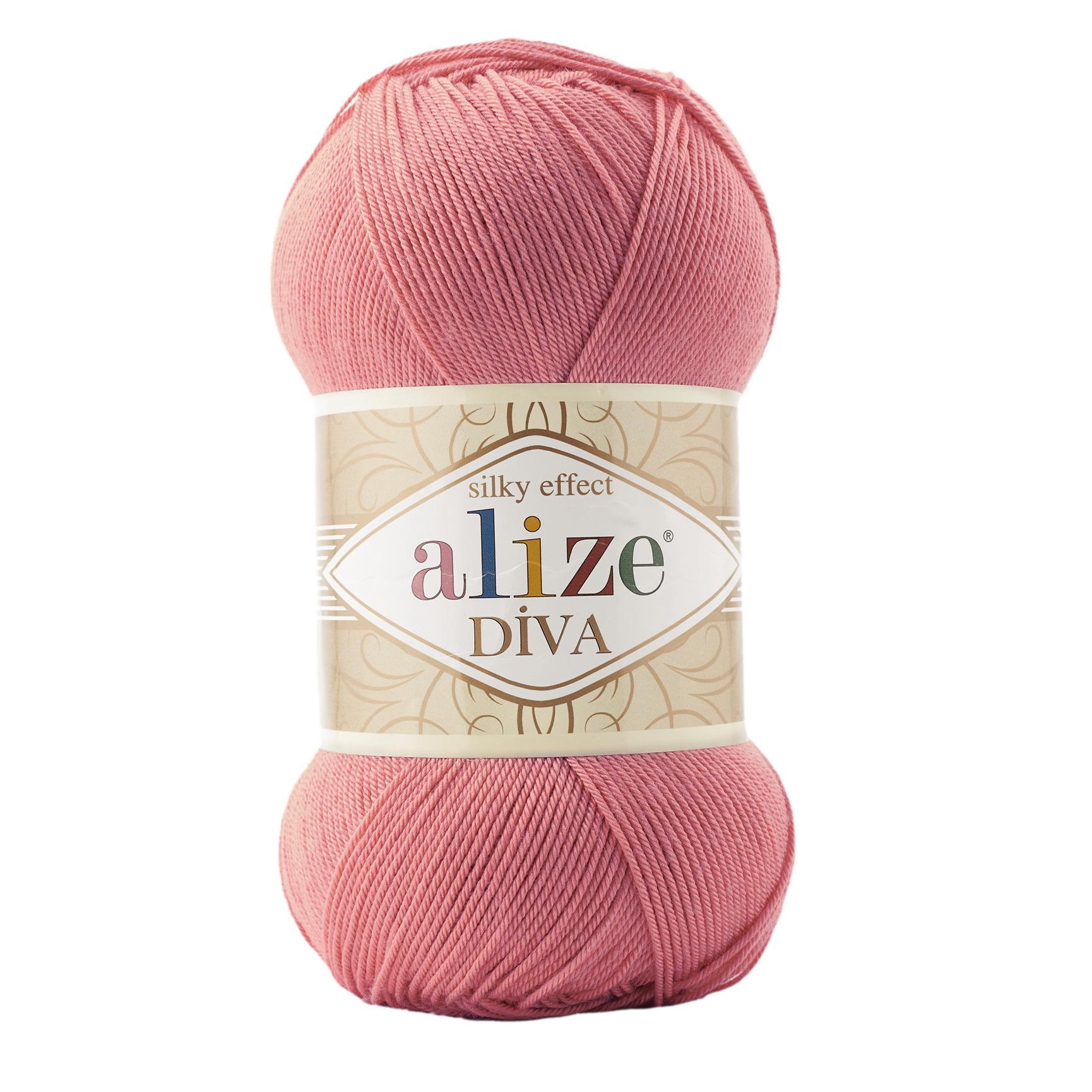 Пряжа Alize Diva 619 корал (7516)