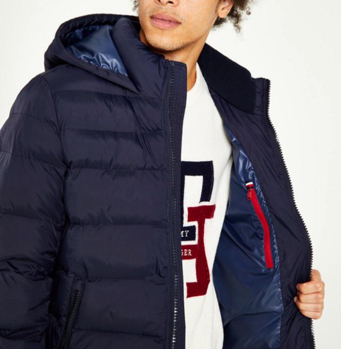 Куртка-пуховик чоловіча зимова Tommy Hilfiger з капюшоном XL Синій (158AN507) - фото 2 Куртка-пуховик чоловіча зимова Tommy Hilfiger з капюшоном XL Синій (158AN507) - фото 2