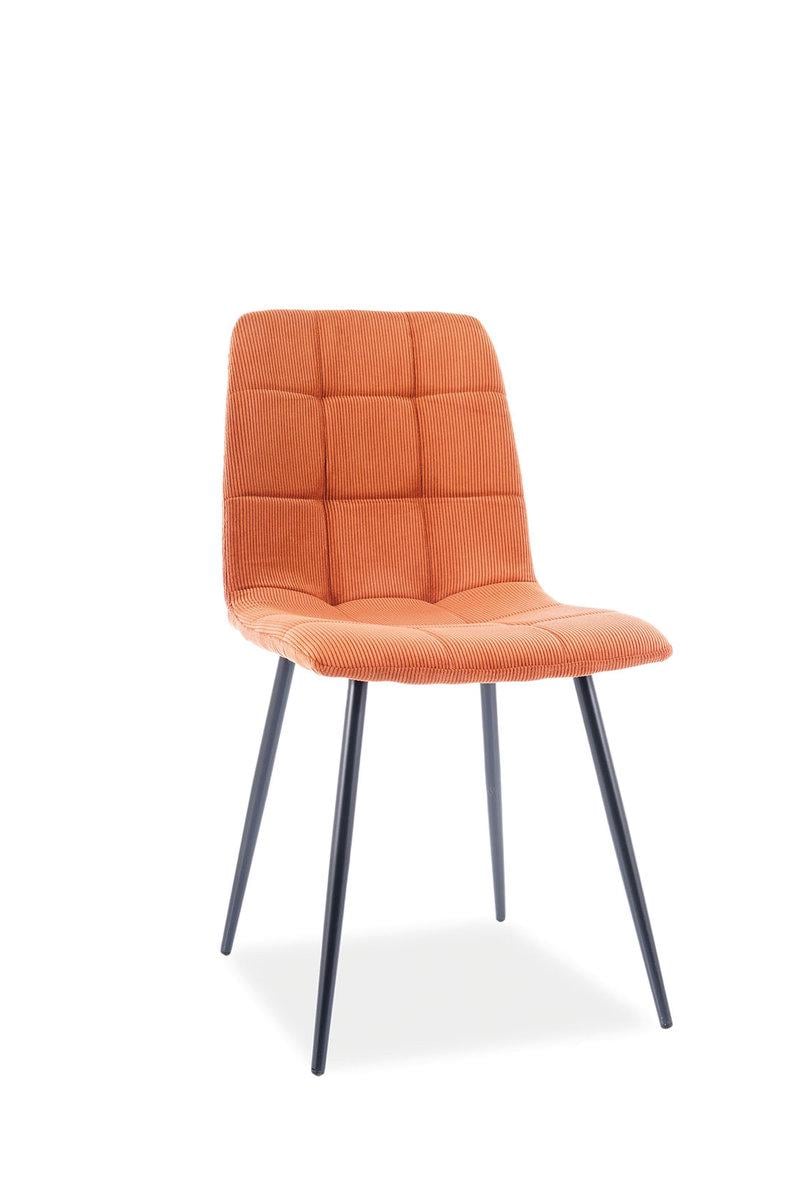 Стул Mila Sztruks вельвет Черный/Корица (MILASCCY)