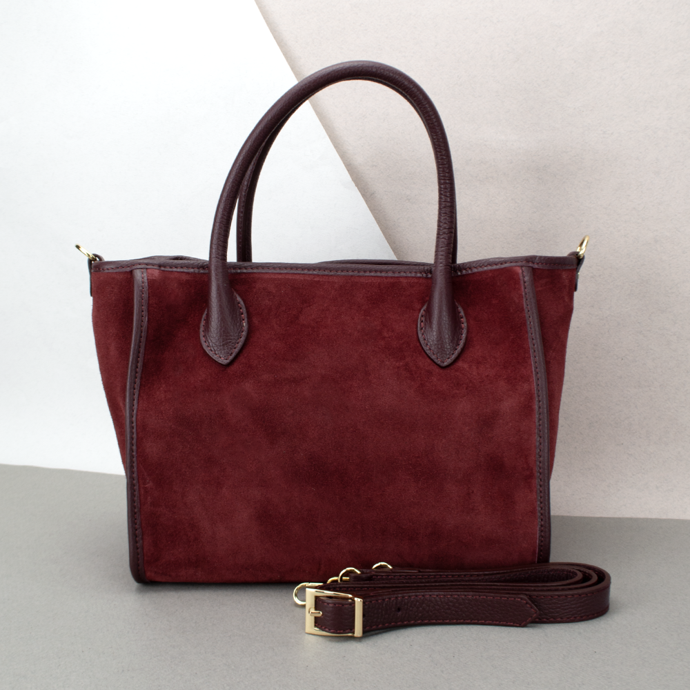 Сумка женская замшевая Virginia Conti 03756 с 2 ручками Бордовый (2423635559) - фото 1