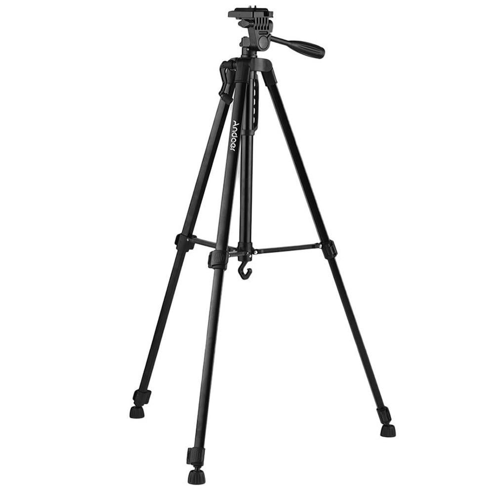 Штатив для смартфона та камери Andoer TR-01 трипод алюмінієвий з тримачем для телефона Чорний - фото 3