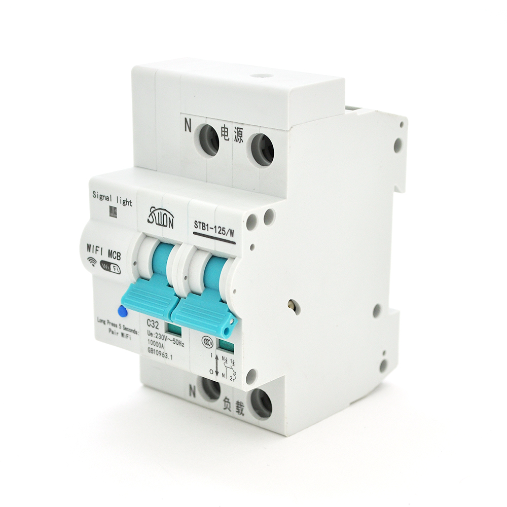 Автоматичний вимикач 2P/220V/32A з віддаленним управлінням через WiFi (YUT_V4737)