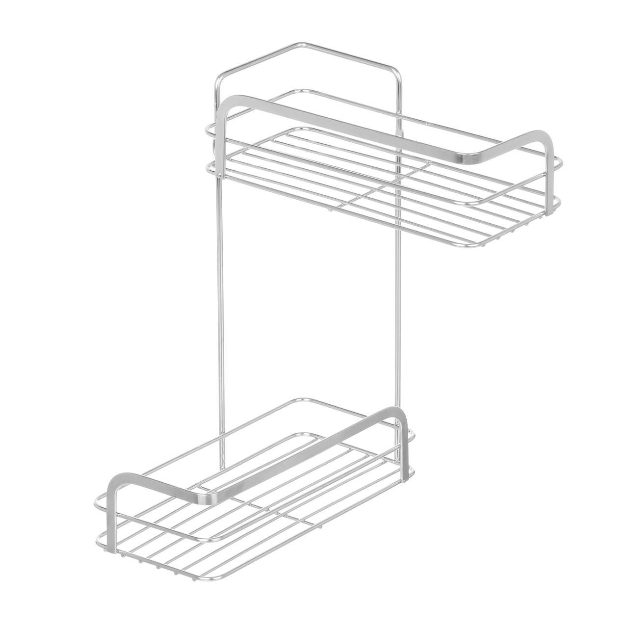 Поличка кутова Volver 2-ух ярусна з нержавіючої сталі (42592)