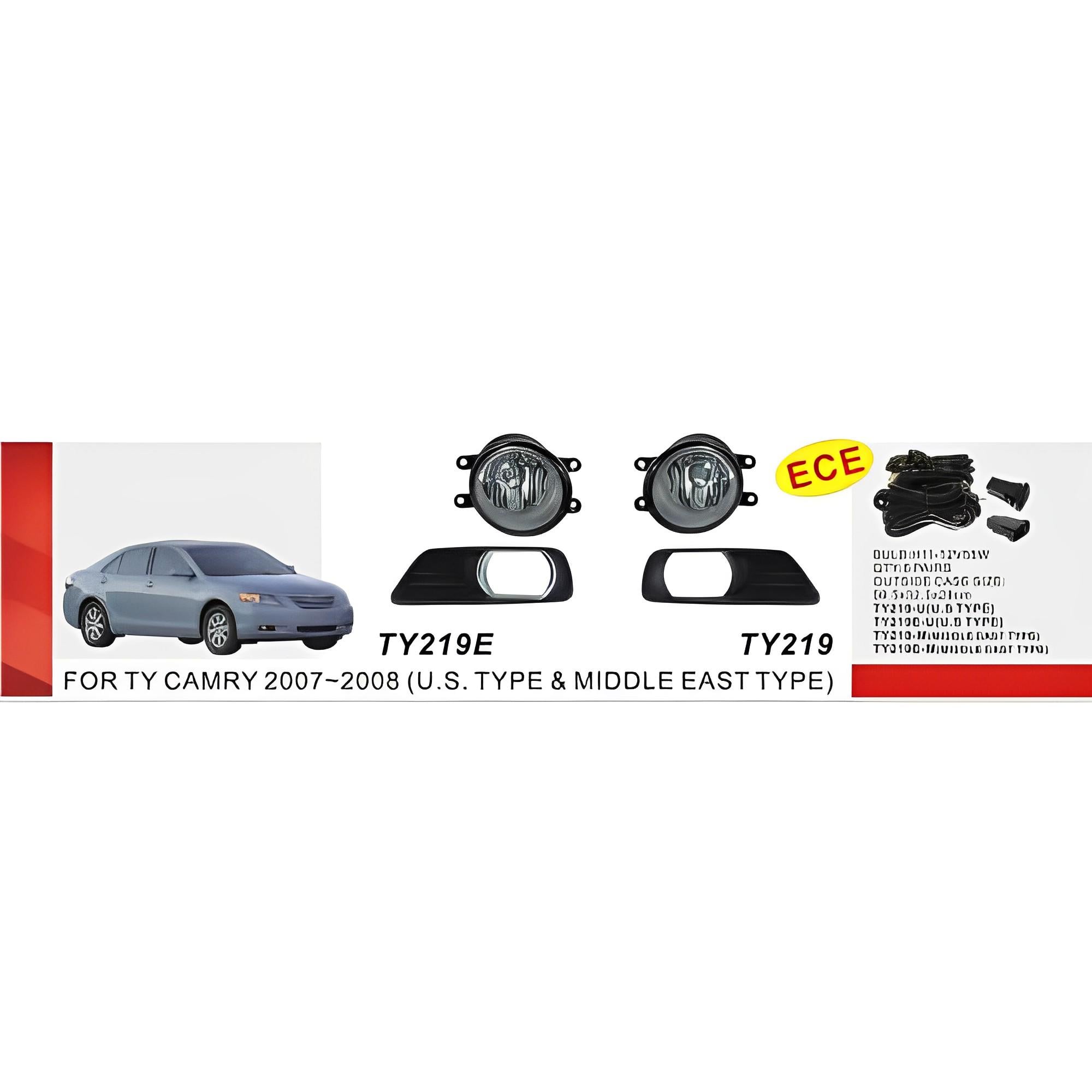 Фары дополнительные Toyota Camry 40 2006-09 TY-219Е-U H11-12 V 55 W