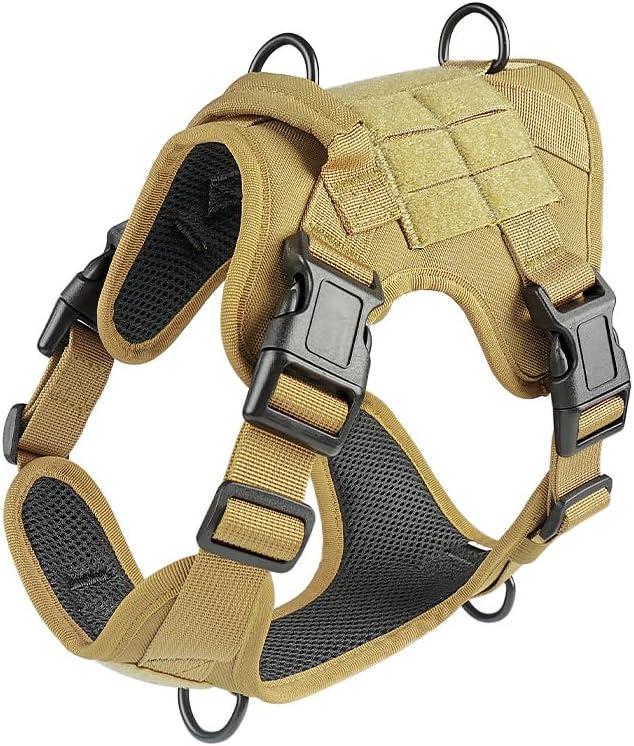 Шлейка для собак Baskor тактичний жилет з ручкою M 66,5-80 см Коричневий