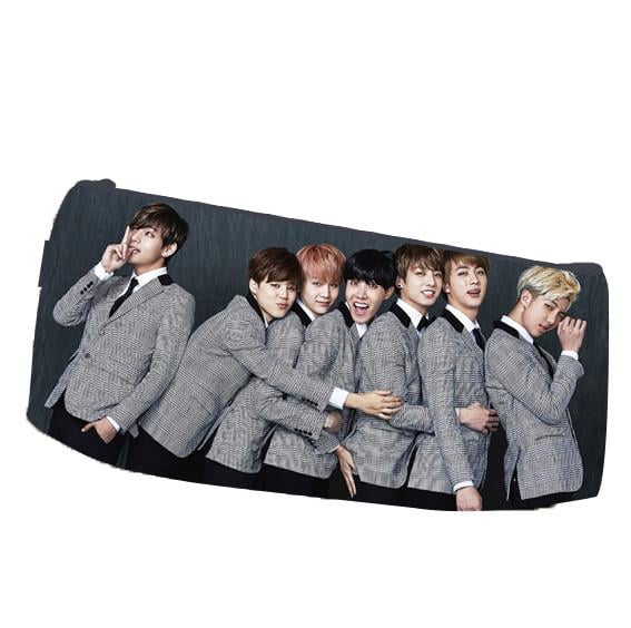 Пенал школьный BTS Bangtan Boys Бтс двухсторонний 22х11 см (pn_0007)