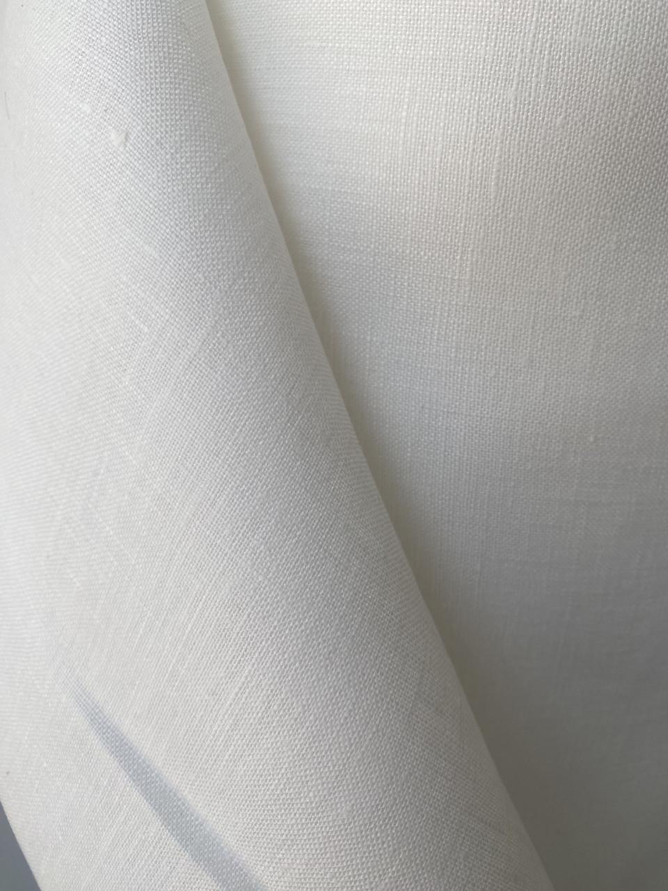 Ткань Linen Plus скатерна 100% лен Белый с молочным отливом 0/0 - фото 10
