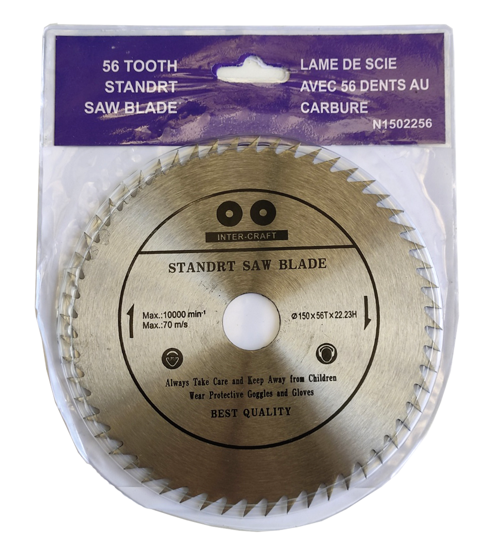 Диск пиляльний INTER - CRAFT 56T без напайок 150x22 мм (54304)