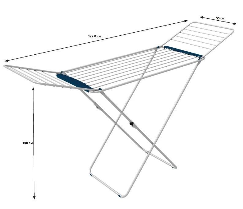 Сушилка для белья напольная Casa Si Swan 20 м White (DAS302395) - фото 2