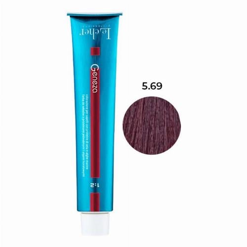 Крем-фарба для волосся професійна стійка аміачна Le Cher Geneza 100 мл 5.69 (5BR) з протеїнами шовку (2502618056)