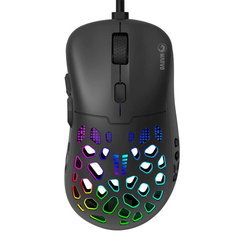 Комп'ютерна мишка ігрова Marvo Wired Programmable Gaming Mouse G946 з RGB-підсвічуванням Чорний (22562488)