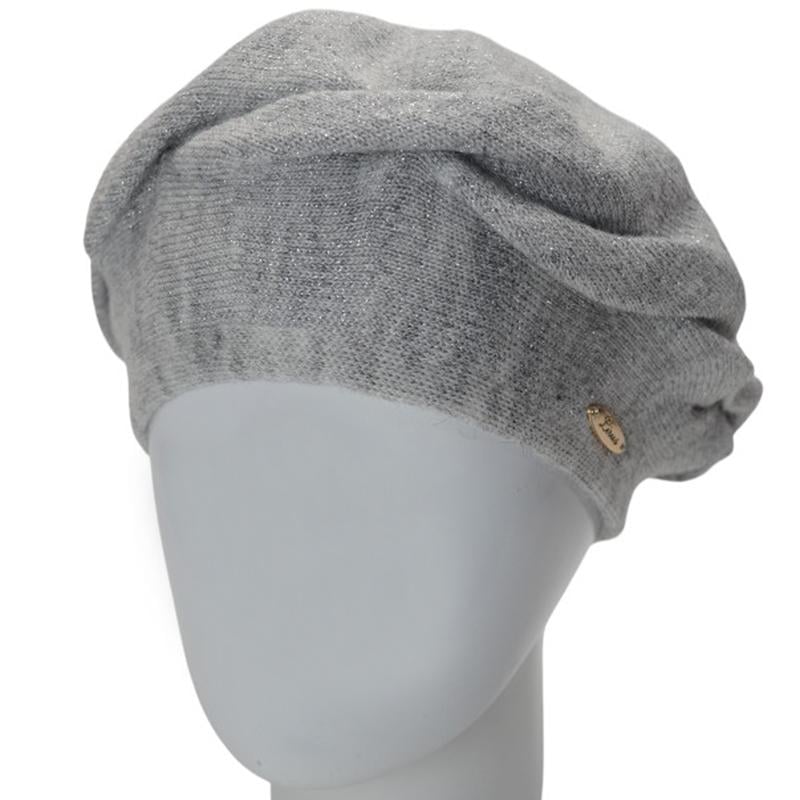 Берет женский двойной Lirus Сияние Светло-серый (29436075) - фото 1 Берет женский двойной Lirus Сияние Светло-серый (29436075) - фото 1