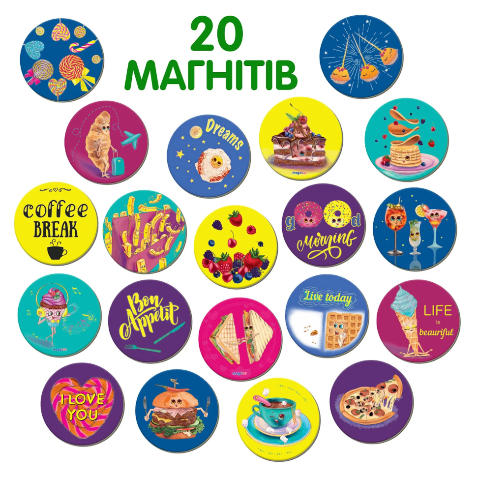 Дитячий ігровий набір магнітів Magdum ML 4031-53 EN Happy moments (26115445) - фото 2