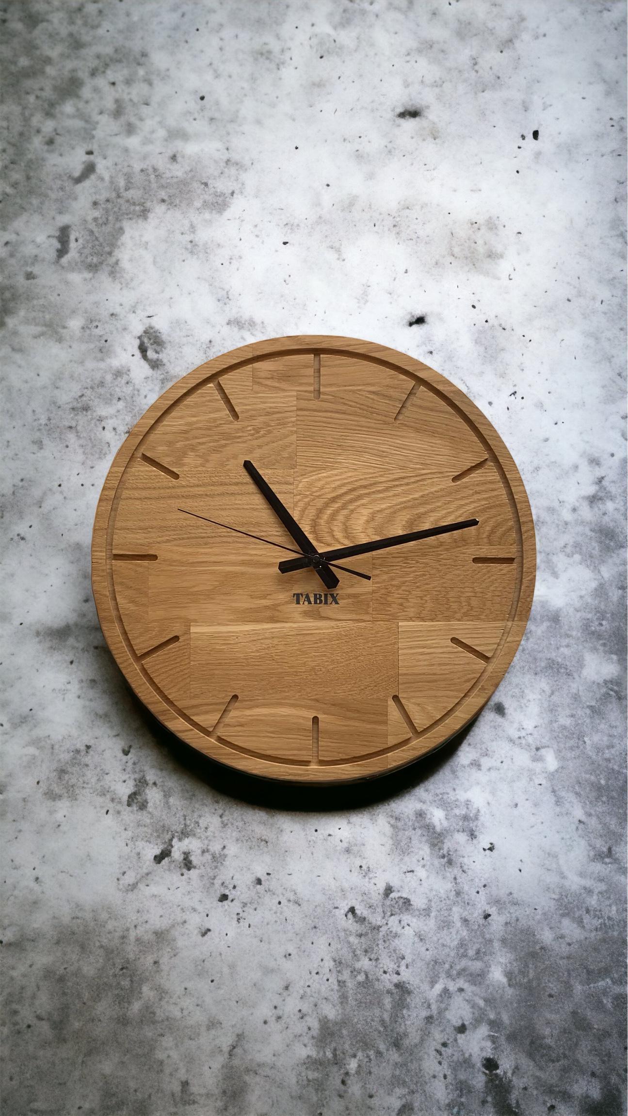 Годинник настінний Tabix дубовий 40 см - фото 2 Годинник настінний Tabix дубовий 40 см - фото 2