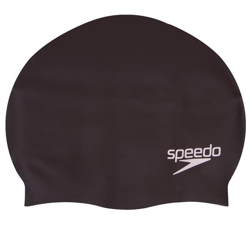 Шапочка для плавання дитяча SPEEDO PLAIN FLAT SILICONE CAP Чорний (8709931959)