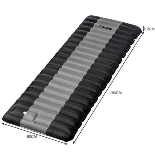 Матрас-каремат туристический TRIZAND 21071 надувной з насосом 190х60х12 см (21071) - фото 2