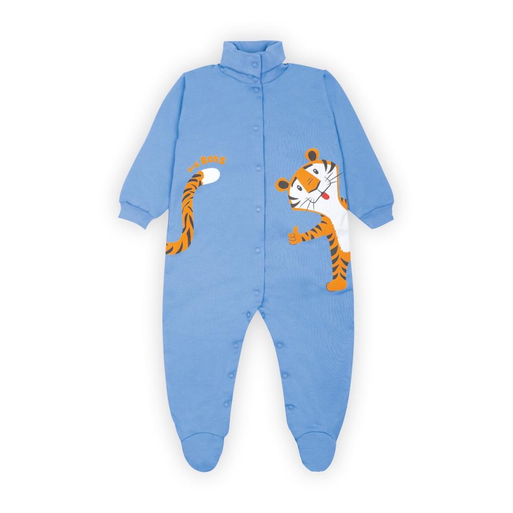 Комбінезон дитячий бавовняний для хлопчика Gabbi KB-20-21-3 Зооленд 80 см Блакитний (12365)