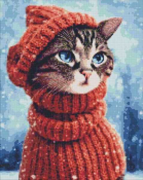 Алмазная мозаика Идейка Удивительная кошка 40x50 см (Id-AMO7350)