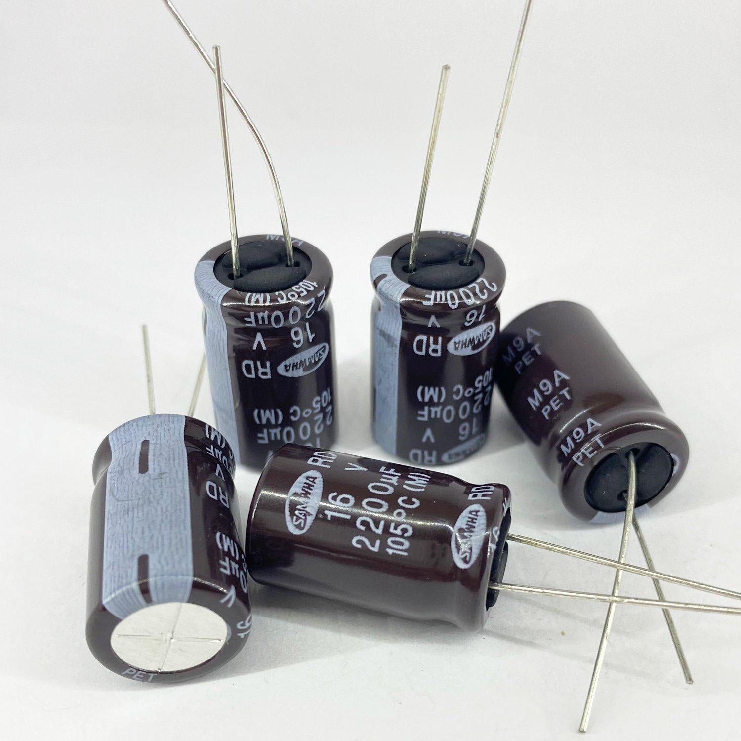 Электролитические конденсаторы Samwha 2200 мкф 16V 13x20 мм 105 °C (5464)