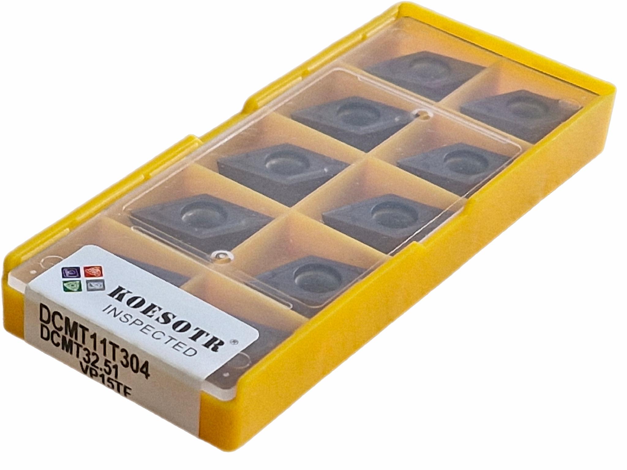 Пластина змінна твердосплавна KOESOTR DCMT11T304 DCMT32.51 VP15TF 10 шт. (91120811)