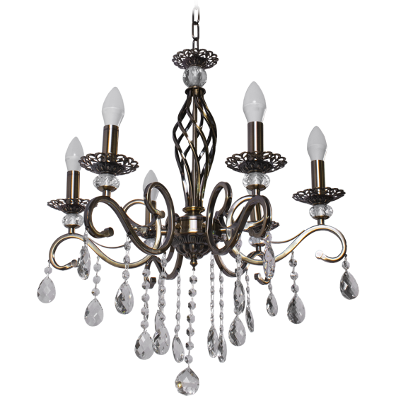 Люстра BARON на 6 ламп Бронзовый (1558)