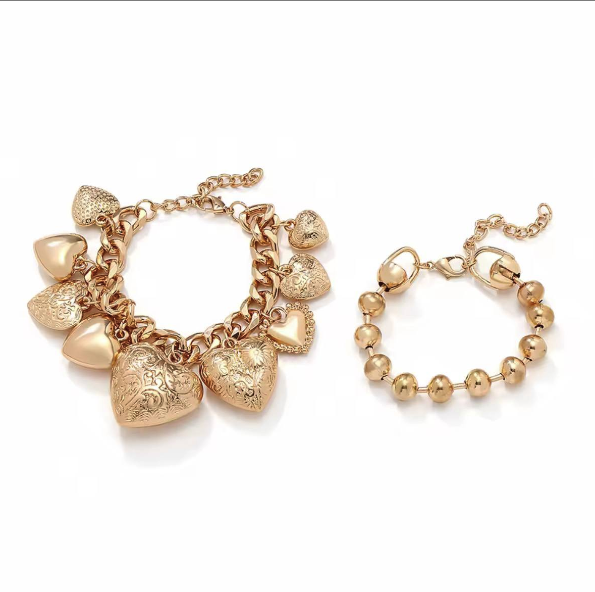 Браслет женский двойной объемный Xuping Сердечка 18к 585п 17-26 см Золотой (50-003) Браслет женский двойной объемный Xuping Сердечка 18к 585п 17-26 см Золотой (50-003)