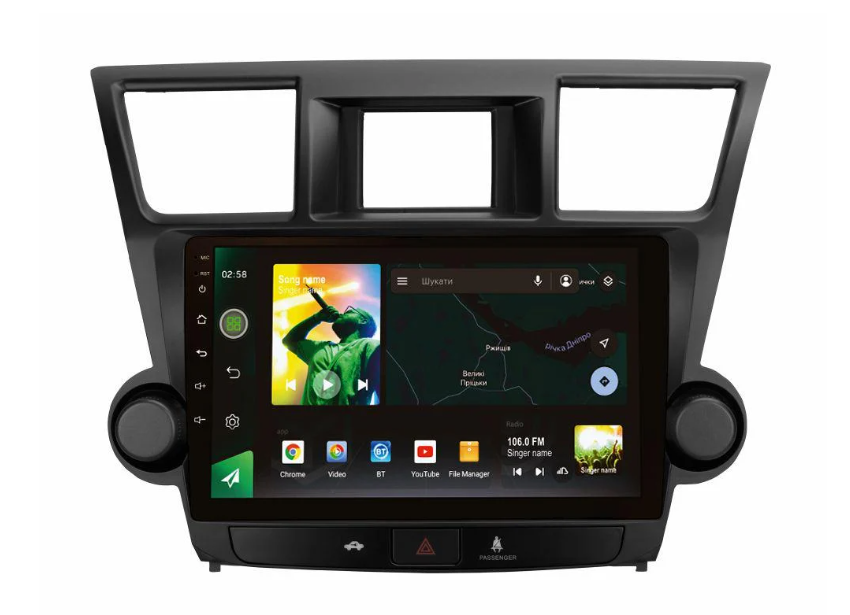 Автомагнитола штатная Sigma X10464 4/64 GB 4G DSP для Toyota Highlander 2 XU40 2007-2013 F2 L1 10" (AR-86641)