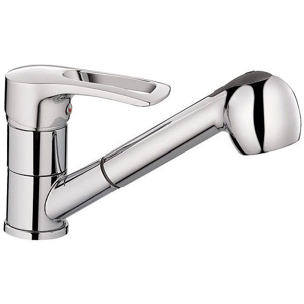 Смеситель для кухни Haiba Hansberg 014 c выдвижной лейкой (HB0208)